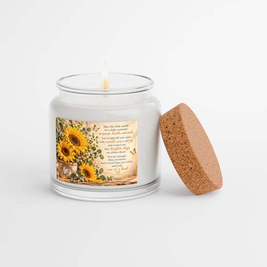 4oz Clear Candle & Sunflower Gift Set