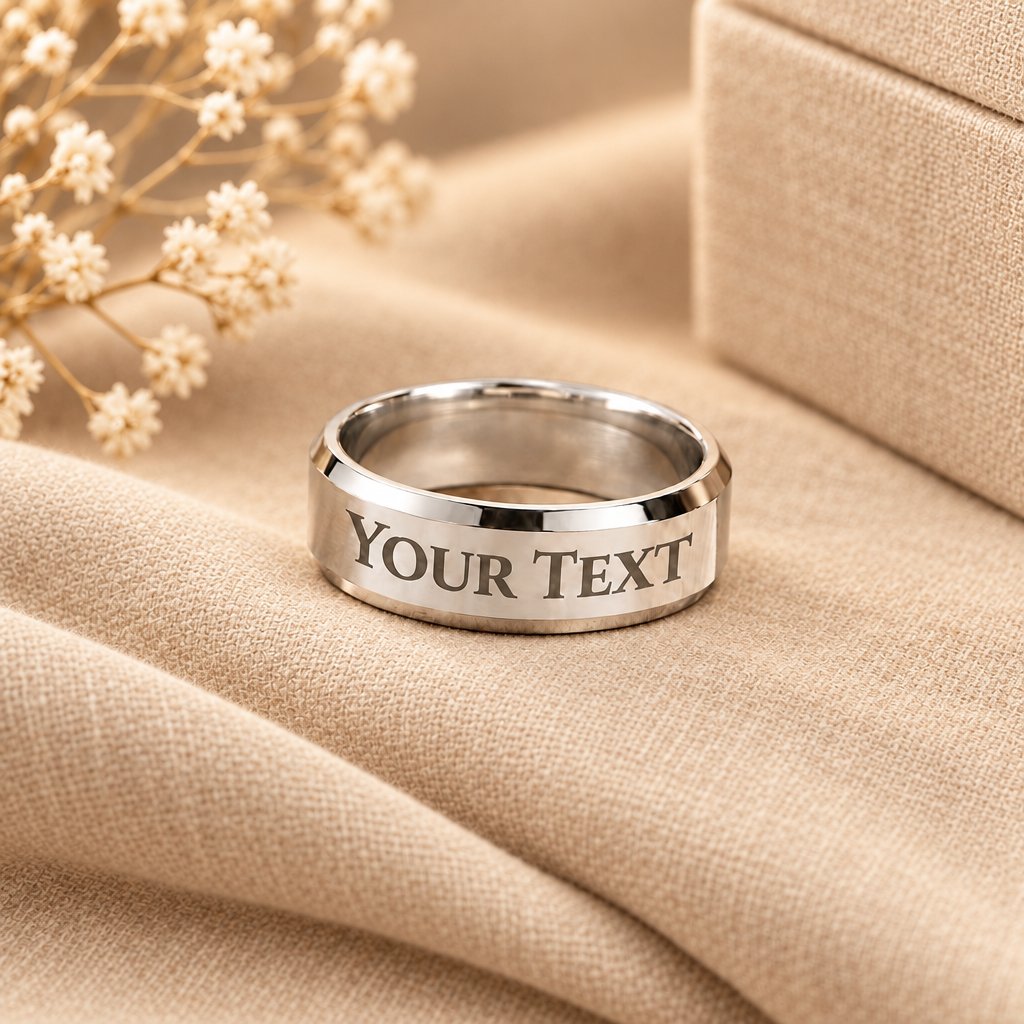 Engraved Men's Ring – Custom Jewelry Gift for Husband, Boyfriend or Dad