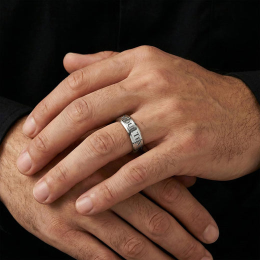 Engraved Men's Ring – Custom Jewelry Gift for Husband, Boyfriend or Dad