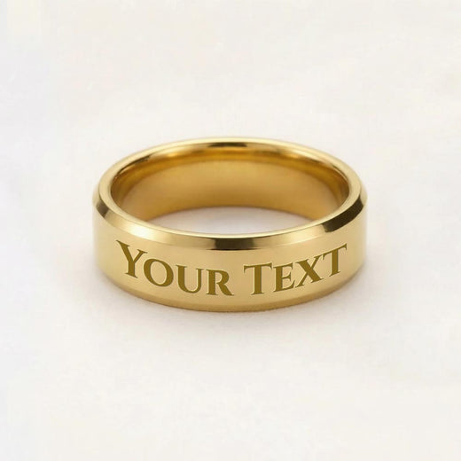 Engraved Men's Ring – Custom Jewelry Gift for Husband, Boyfriend or Dad