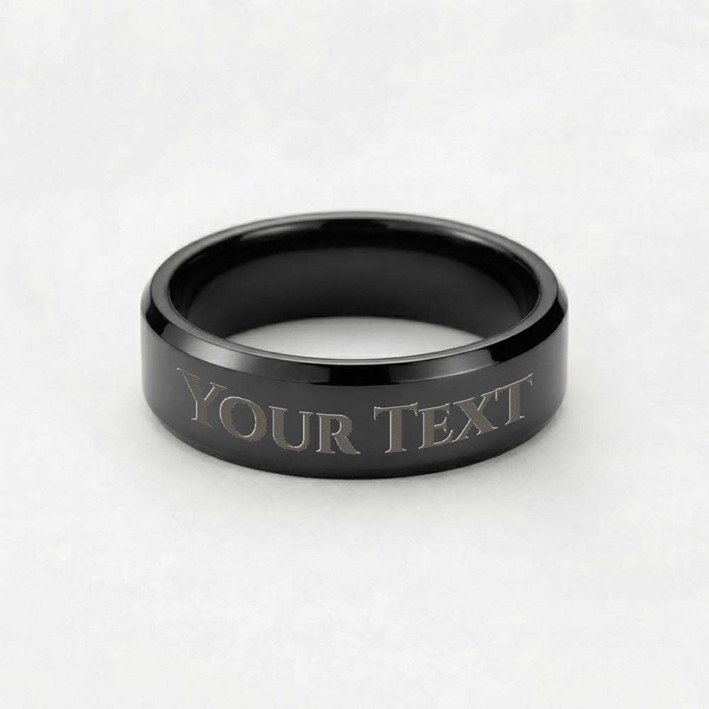 Engraved Men's Ring – Custom Jewelry Gift for Husband, Boyfriend or Dad