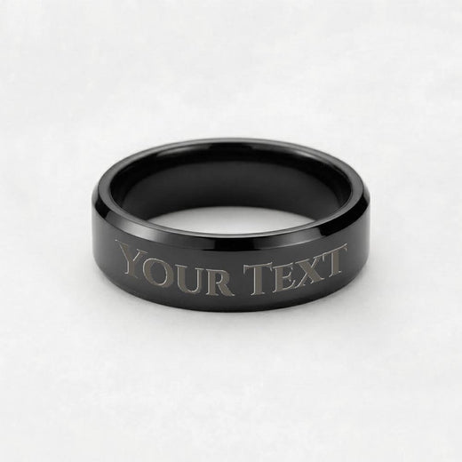 Engraved Men's Ring – Custom Jewelry Gift for Husband, Boyfriend or Dad