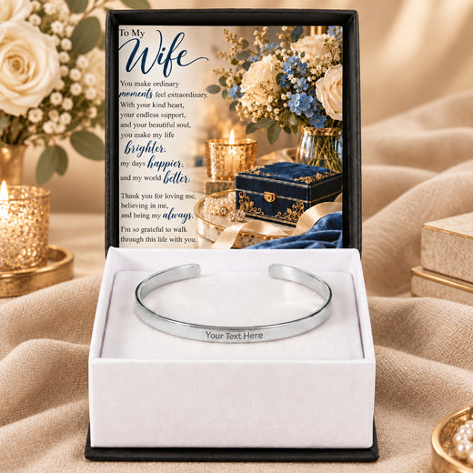 To My Wife Jewelry Message Card – You Make My Life Brighter – Romantic Gift for Wife