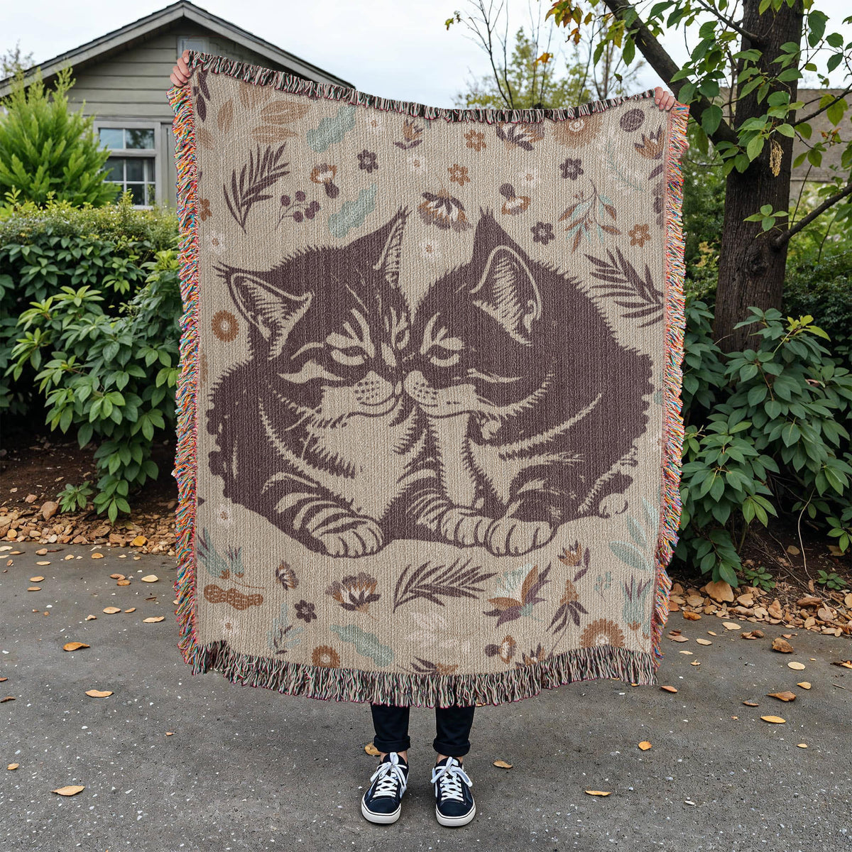 Snuggling Kitties - Woven Blanket